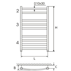 Rankšluosčių džiovintuvas Elonika EP50x86KLD, 860x556 mm, plieninis, juodas