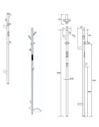 Elektrinis rankšluosčių džiovintuvas Bemeta Vertex 1400 mm, 35 W, balta matinė