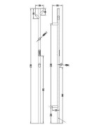 Elektrinis rankšluosčių džiovintuvas Bemeta 1720 mm, 46 W, balta