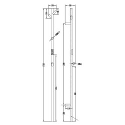 Elektrinis rankšluosčių džiovintuvas Bemeta 1720 mm, 46 W, balta