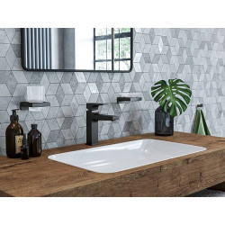 Kabliukas Hansgrohe AddStoris Q, šlifuotas juodas chromas