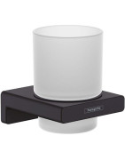 Dantų šepetėlių laikiklis Hansgrohe AddStoris Q, juodas matinis