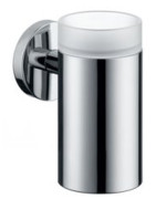 Stiklinė dantų šepetėliams su laikikliu Hansgrohe Logis, chromas
