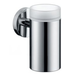 Stiklinė dantų šepetėliams su laikikliu Hansgrohe Logis, chromas
