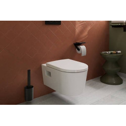 WC šepetys Hansgrohe WallStoris, juodas matinis