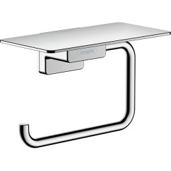 Tualetinio popieriaus laikiklis su lentynėle Hansgrohe AddStoris Q, chromas