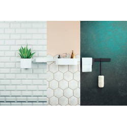 Sieninis laikiklis Hansgrohe WallStoris, 500 mm, juodas matinis