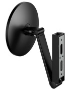 Kosmetinis veidrodis Keuco iLook-move, apvalus Ø 212 mm, su LED apšvietimu ir jungikliu, juodas matinis