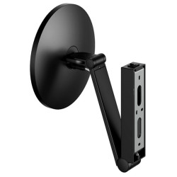 Kosmetinis veidrodis Keuco iLook-move, apvalus Ø 212 mm, su LED apšvietimu ir jungikliu, juodas matinis