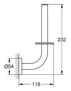 Atsarginio tualetinio popieriaus laikiklis Grohe Essentials, nerūdijančio plieno spalvos