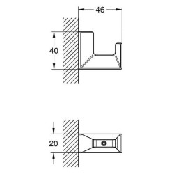 Kabliukas Grohe Selection Cube, chromas