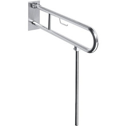 Atlenkiama atrama Bemeta Help 600 mm su koja, su WC popieriaus laikikliu, matinis nerūdijantis plienas