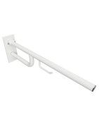 Atlenkiama atrama Bemeta Help 760 mm, su WC popieriaus laikikliu, balta