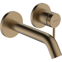 Praustuvo maišytuvas Hansgrohe Tecturis S 165, iš sienos, šlifuota bronza