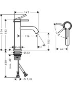 Praustuvo maišytuvas Hansgrohe Tecturis S 110 CoolStart, be dugno vožtuvo, šlifuota bronza