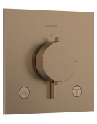 Dekoratyvinė dalis potinkiniam termostatiniam maišytuvui Hansgrohe Ecostat Comfort E, 2 funkcijos, šlifuota bronza