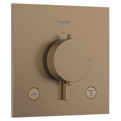 Dekoratyvinė dalis potinkiniam termostatiniam maišytuvui Hansgrohe Ecostat Comfort E, 2 funkcijos, šlifuota bronza