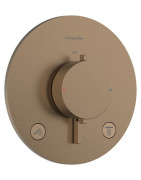 Dekoratyvinė dalis potinkiniam termostatiniam maišytuvui Hansgrohe Ecostat Comfort S, 2 funkcijos, šlifuota bronza