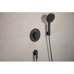 Dekoratyvinė dalis potinkiniam termostatiniam maišytuvui Hansgrohe Ecostat Comfort S, 2 funkcijos, šlifuotas juodas chromas