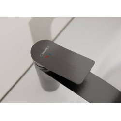 Praustuvo maišytuvas Hansgrohe Vivenis 250 CoolStart, be dugno vožtuvo, šlifuotas juodas chromas