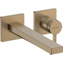 Praustuvo maišytuvas Hansgrohe Tecturis E 225 EcoSmart+, iš sienos, šlifuota bronza