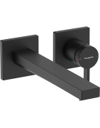 Praustuvo maišytuvas Hansgrohe Tecturis E 225 EcoSmart+, iš sienos, juoda matinė