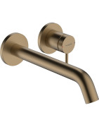 Praustuvo maišytuvas Hansgrohe Tecturis S 225 EcoSmart+, iš sienos, šlifuota bronza
