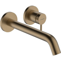 Praustuvo maišytuvas Hansgrohe Tecturis S 225 EcoSmart+, iš sienos, šlifuota bronza