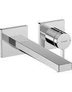 Praustuvo maišytuvas Hansgrohe Tecturis E 225 EcoSmart+, iš sienos, chromas