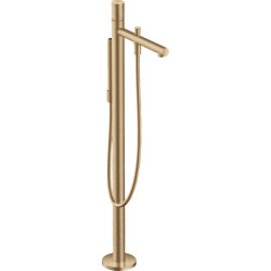 Vonios maišytuvas su dušo komplektu AXOR Uno, iš grindų (laisvai pastatomas), šlifuota bronza (Brushed Bronze)