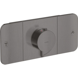 Dekoratyvinė dalis potinkiniam termostatiniam maišytuvui AXOR One, 2 funkcijos, šlifuotas juodas chromas (Brushed Black Chrome)