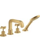 Vonios maišytuvas su dušo komplektu AXOR Citterio, 4 dalių, į vonios kraštą, šlifuotas auksas (Brushed Gold Optic)