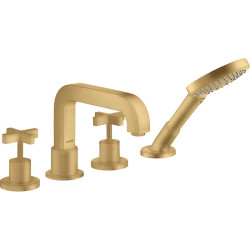 Vonios maišytuvas su dušo komplektu AXOR Citterio, 4 dalių, į vonios kraštą, šlifuotas auksas (Brushed Gold Optic)