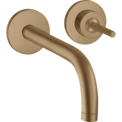 Praustuvo maišytuvas AXOR Uno 165 mm, 2 dalių, iš sienos, šlifuota bronza (Brushed Bronze)