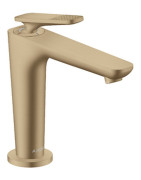 Praustuvo maišytuvas AXOR Citterio C cubic cut 125, su neužsidarančiu dugno vožtuvu, šlifuota bronza (Brushed Bronze)