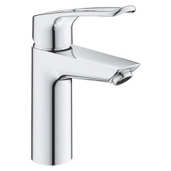 Praustuvo maišytuvas Grohe Eurosmart M, su kilpine svirtimi, su push-open dugno vožtuvu, chromas