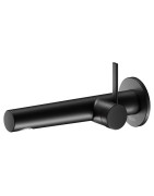 Praustuvo maišytuvas Keuco IXMO Pure, snapas 219 mm, iš sienos, juoda matinė