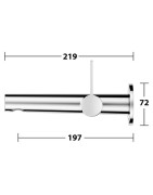 Praustuvo maišytuvas Keuco IXMO Pure, snapas 219 mm, iš sienos, chromas