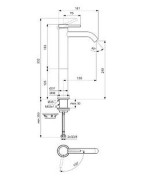 Praustuvo maišytuvas Ideal Standard Ceraline Nuovo H240, be dugno vožtuvo, juoda matinė