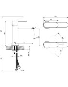 Praustuvo maišytuvas Ravak Chrome II 014.00, 175 mm, be dugno vožtuvo, chromas