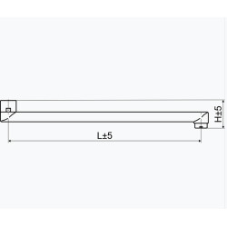 Maišytuvo snapas Slovarm 3511.A-30, plokščias, 30 cm, chromas