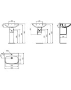 Praustuvas Ideal Standard i.Life A, 600x480x180 mm, su anga maišytuvui