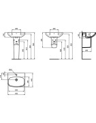 Praustuvas Ideal Standard i.Life A, 550x440x180 mm, su anga maišytuvui