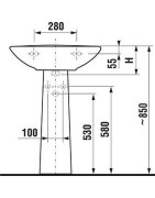 Praustuvas Jika Zeta, 400x320x155 mm, su anga maišytuvui