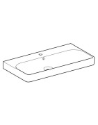 Praustuvas Geberit Smyle Square, 900x480 mm, su anga maišytuvui