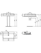 Praustuvas Ideal Standard Conca, 800x450 mm, su anga maišytuvui