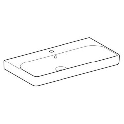 Praustuvas Geberit Smyle Square, 750x480 mm, su anga maišytuvui