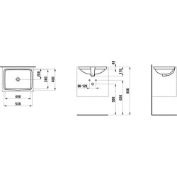 Praustuvas Laufen Pro S, 490x360x170 mm, be angos maišytuvui