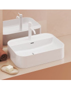 Praustuvas Ravak Ceramic Slim Shelf R, 550x400 mm, su anga maišytuvui