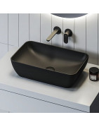 Praustuvas Ravak Uni 500 R Slim, 500x310x125 mm, be angos maišytuvui, juoda matinė